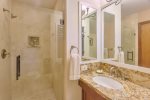 Gold level remodeled guest bath with shower